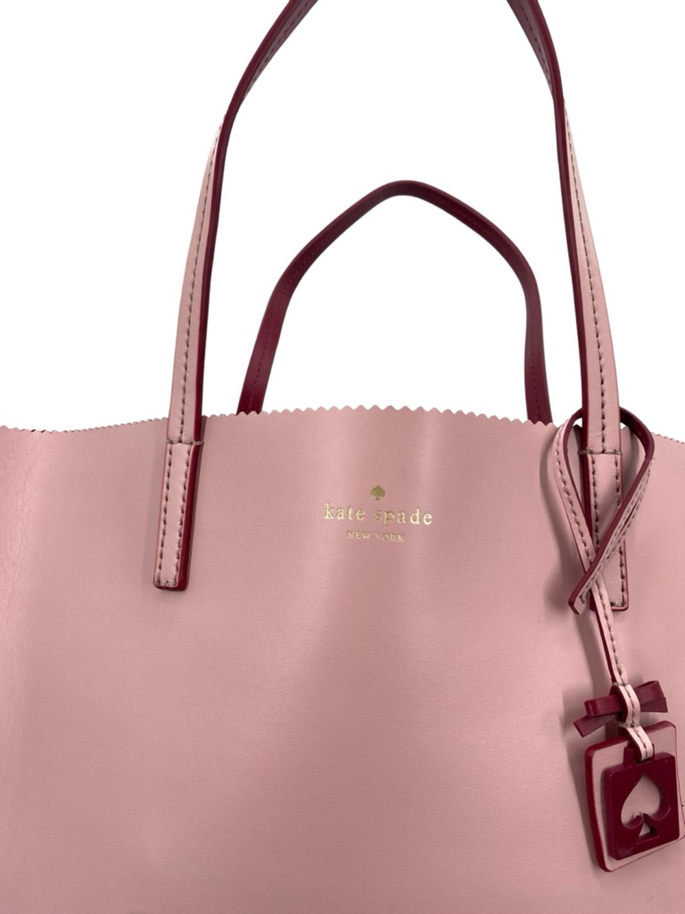 Kate Spade Ivy Drive Large Loryn Leather Tote Bag Pink Purse - Picture 5 of 16